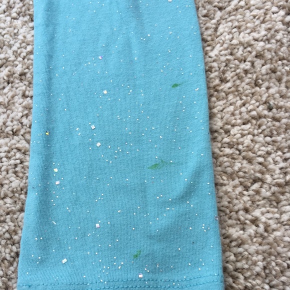 Teal Peplum Glitter Top - Picture 5 of 6